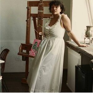 Doen white myrtille dress